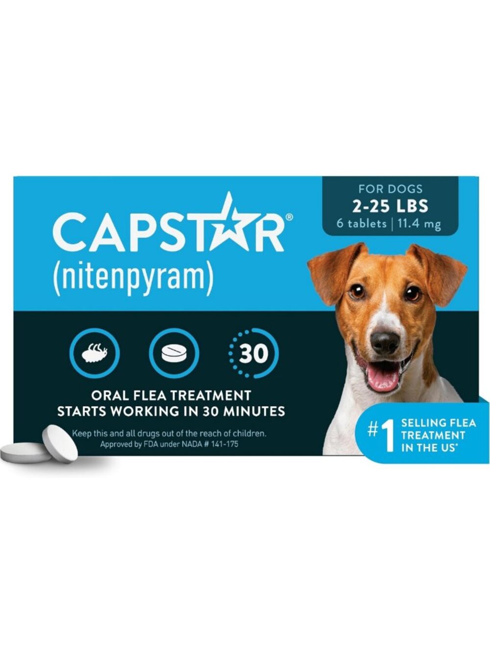 Fast-Acting Oral Flea Treatment for Dogs 2-25 Lbs, Vet-Recommended, 6 Doses